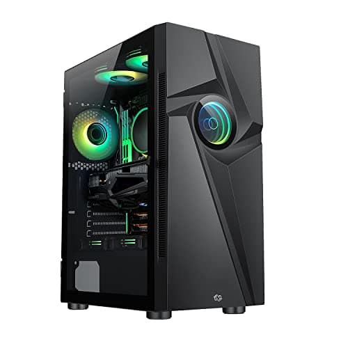 BGears b-Vortex-RGB ATX Mid Tower Black with Tempered Glass Side Panel and USB 3.2 Gen 1 Type-A, USB 2.0 Type-A Front Panel image