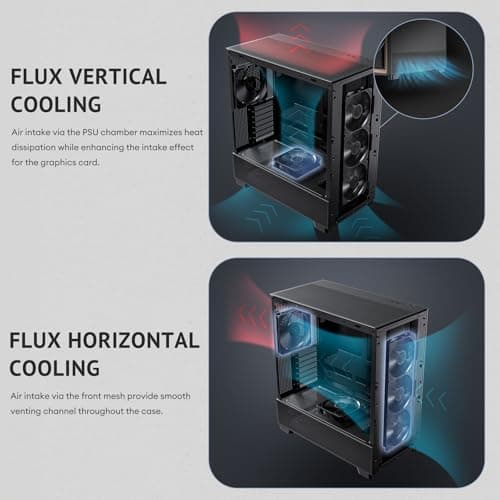 Antec FLUX ATX Mid Tower Black / Brown Tempered Glass Side Panel image