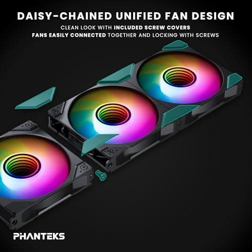 Phanteks M25G2-120 120mm Black PWM D-RGB Reverse 3-Pack image