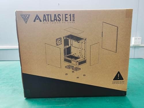 GAMDIAS ATLAS E1 ATX Mid Tower White with Tempered Glass Side Panel and USB 3.2 Gen 1 Type-A Front Panel image