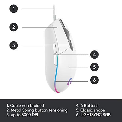 Logitech G203 Lightsync Wired Optical Gaming Mouse image
