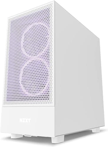 NZXT H5 Flow (2022) ATX Mid Tower White with Tempered Glass Side Panel and USB 3.2 Gen 2x2 Type-C / USB 3.2 Gen 1 Type-A image