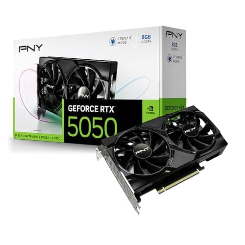 PNY GeForce RTX 5050 8GB GDDR6 Black Dual Fan image