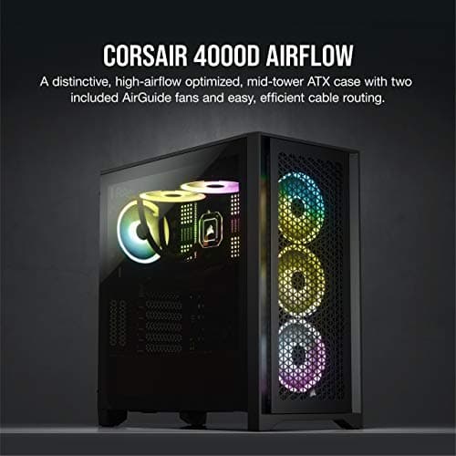 Corsair 4000D AIRFLOW Tempered Glass Mid-Tower ATX Case - Black image