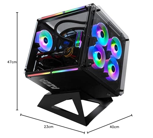 Azza Cube 802 RGB ATX Mid Tower Black RGB Tempered Glass image