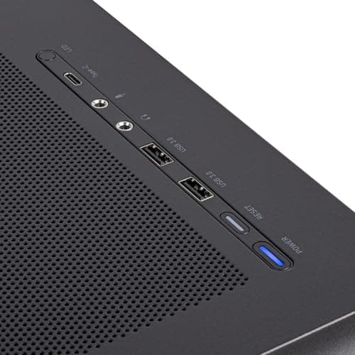 Silverstone SETA A2 ATX Mid Tower Black with Tempered Glass Side Panel and USB 3.2 Gen 2 Type-C, USB 3.2 Gen 1 Type-A image