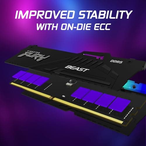 Kingston FURY Beast RGB Black DDR5-6000 CL30 16GB (2x8GB) image