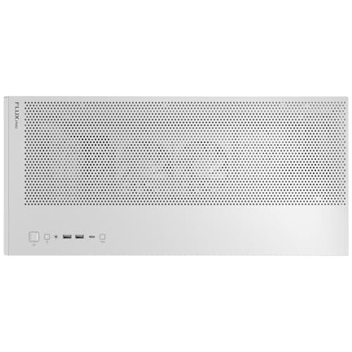 Antec FLUX PRO ATX Full Tower White / Brown Tempered Glass Side Panel, USB 3.2 Gen 2 Type-C, USB 3.2 Gen 1 Type-A image