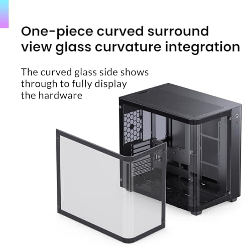 Jonsbo TK-3 ATX Mid Tower Black Tempered Glass Side Panel, USB 3.2 Gen 2 Type-C, USB 3.2 Gen 1 Type-A image