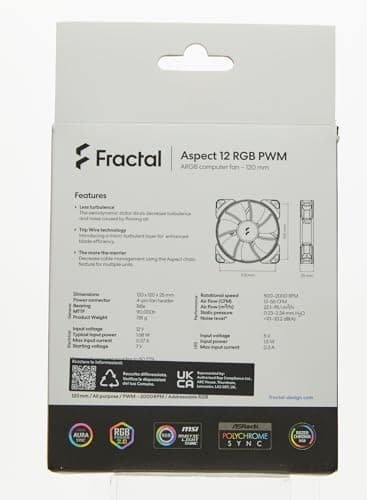 Fractal Design Aspect 12 120mm Black RGB PWM 56 CFM image