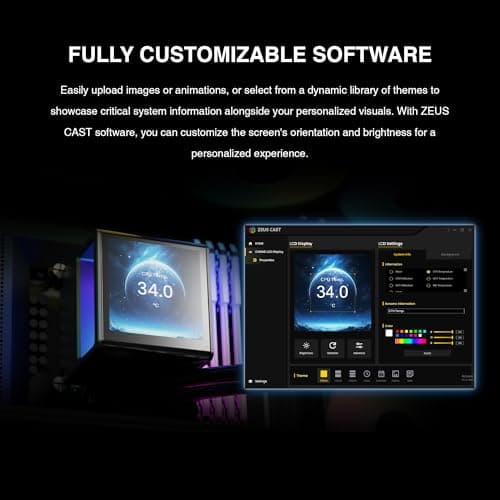 GAMDIAS CHIONE P5 81.81 CFM Water 240mm Black image