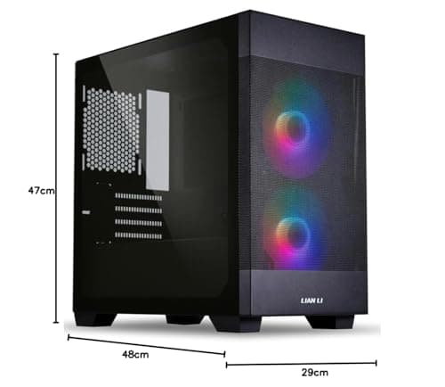 Lian Li LANCOOL 205M Micro ATX Mid Tower Black with Tempered Glass Side Panel and USB 3.2 Gen 1 Type-A image