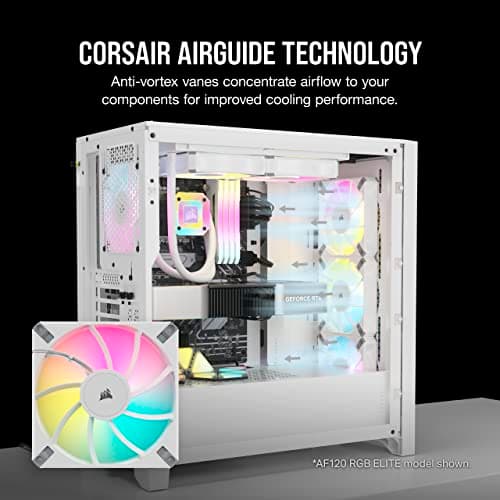 Corsair iCUE AF140 RGB ELITE 140mm White RGB PWM 2-Pack image