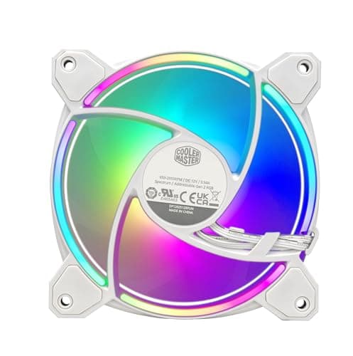 Cooler Master SickleFlow 120 120mm White Addressable RGB PWM 62 CFM 3 In 1 3-Pack image