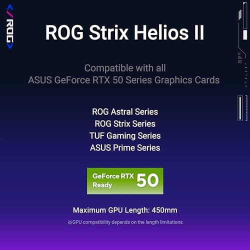 ASUS ROG Strix Helios II Black Edition EATX mid-Tower Gaming PC case image