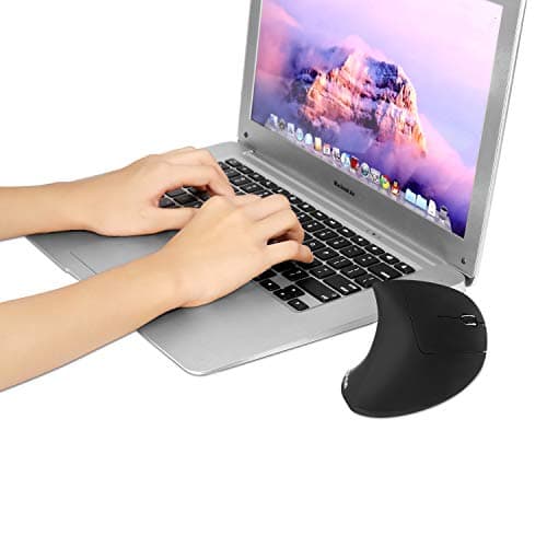 Ergonomic Mouse, Vertical Wireless Mouse-Ulytech Rechargeable 2.4GHz Optical Wireless Mouse: 3 Adjustable DPI 1000/1200/1600 Levels 6 Buttons, for Laptop, PC, Computer, Desktop, Notebook etc. image