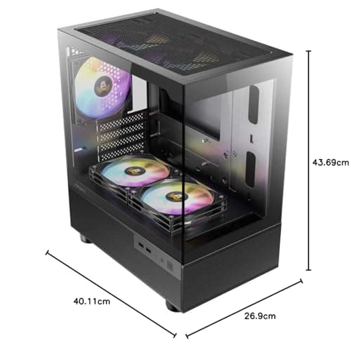 Antec CX200M RGB ELITE ATX Mid Tower Black with Tempered Glass Side Panel image
