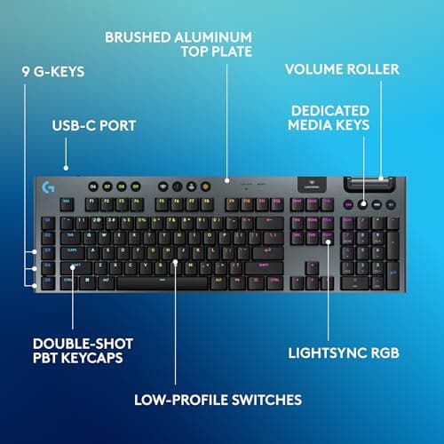 Logitech G915 X LIGHTSPEED RGB Wired/Wireless/Bluetooth Logitech Low-Profile GL Linear Gaming Keyboard image