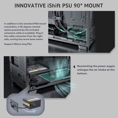 Antec FLUX PRO ATX Full Tower White / Brown Tempered Glass Side Panel, USB 3.2 Gen 2 Type-C, USB 3.2 Gen 1 Type-A image