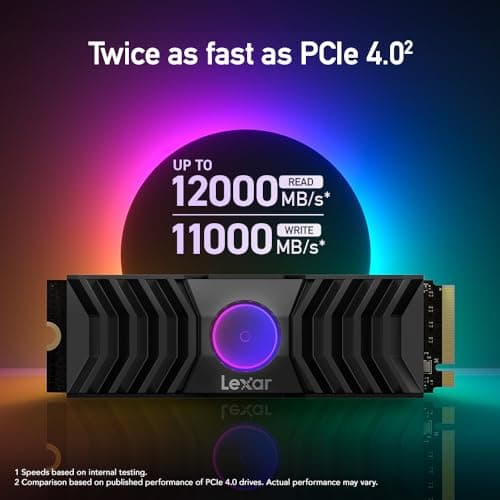 Lexar NM1090 w/ Heatsink 2TB M.2 SSD PCIe 5.0 NVMe image