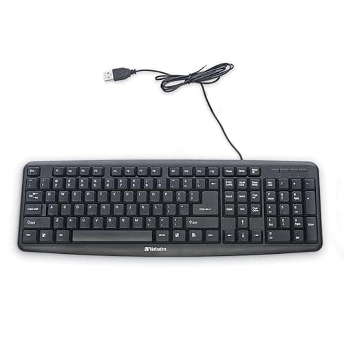 Verbatim Slimline Keyboard - Wired with USB Accessibility - Mac & PC Compatible - Black - 99201 main image