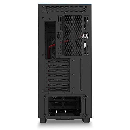 NZXT H700 - ATX Mid-Tower PC Gaming Case - Tempered Glass Panel - Enhanced Cable Management System – Water-Cooling Ready - Yellow/Blue image