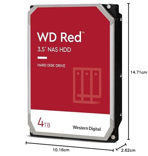 Western Digital Red 4TB 3.5" HDD 5400RPM SATA 6.0 Gb/s Internal image