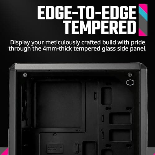 Cooler Master Q300L V2 MicroATX Mini Tower Black Tempered Glass Side Panel image