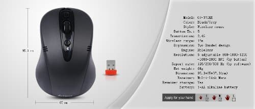 A4Tech G9-370HX-1 Wireless Optical Mouse image