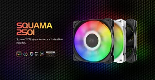 Geometric Future Squama 2501 120mm White Addressable RGB PWM 80.81 CFM 3-Pack image