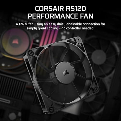 Corsair RS120 120mm Black 72.8 CFM PWM 1-Pack image