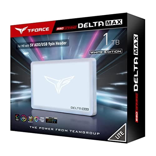TEAMGROUP T-Force Delta Max White RGB Lite 1TB SSD 2.5" SATA 6.0 Gb/s image