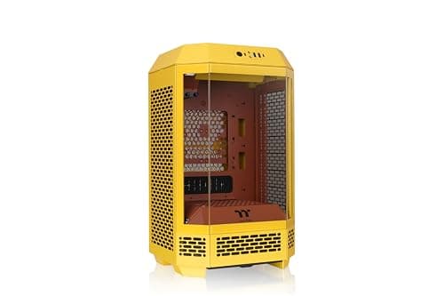 Thermaltake The Tower 250 Mini-ITX Tower Yellow / Brown with Tempered Glass Side Panel and USB 3.2 Gen 2 Type-C, USB 3.2 Gen 1 Type-A image