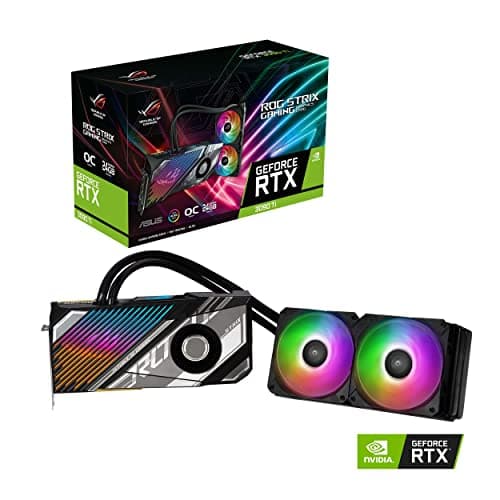 ASUS NVIDIA GeForce RTX 3090 Ti ROG Strix LC Overclocked Liquid Cooled 24GB GDDR6X PCIe 4.0 Graphics Card image