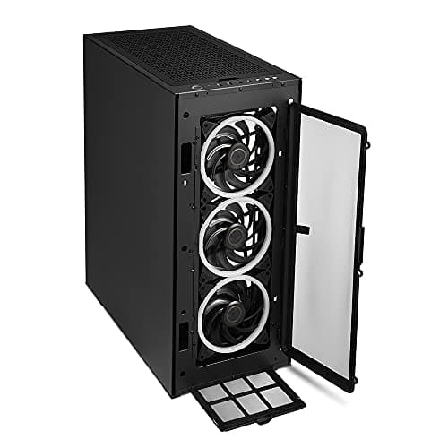 SHARKOON REV300 ATX Full Tower Black with Tempered Glass Side Panel and Front Panel USB: USB 3.2 Gen 2 Type-C, USB 3.2 Gen 1 Type-A, USB 2.0 Type-A image