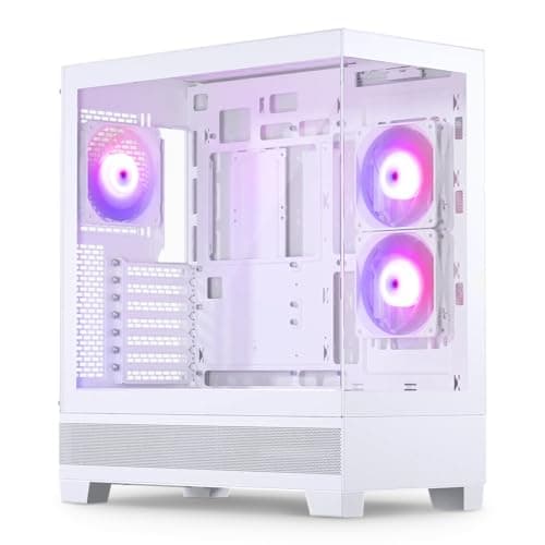 Phanteks XT View ATX Mid Tower White with Tempered Glass Side Panel and USB 3.2 Gen 2 Type-C USB 3.2 Gen 1 Type-A main image