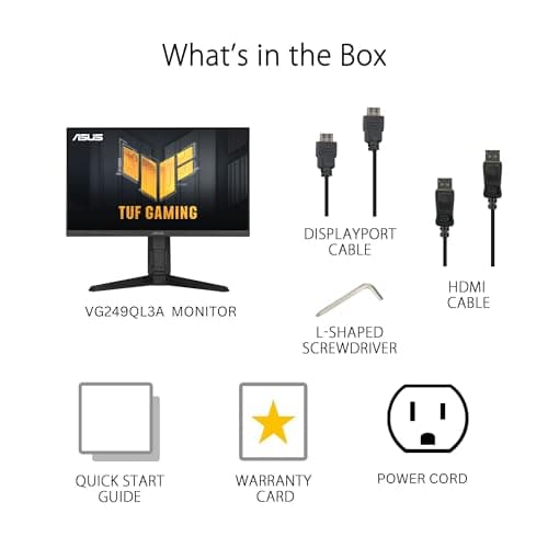 Asus TUF Gaming VG249QL3A 23.8" 1080p 180Hz IPS Monitor image