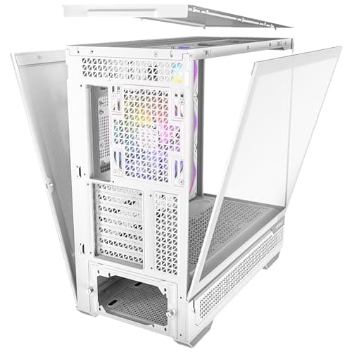 Antec C7 ATX Mid Tower White Tempered Glass Side Panel ARGB image