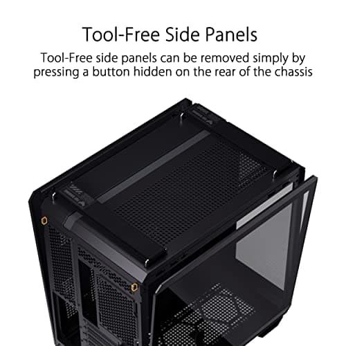 Asus TUF Gaming GT502 ATX Mid Tower Black with Tempered Glass Side Panel and USB 3.2 Gen 2 Type-C, USB 3.2 Gen 1 Type-A image