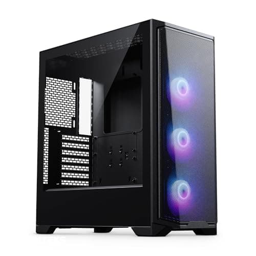 Phanteks Eclipse G370A ATX Mid Tower Black with Tempered Glass Side Panel and USB 3.2 Gen 1 Type-C / USB 3.2 Gen 1 Type-A image
