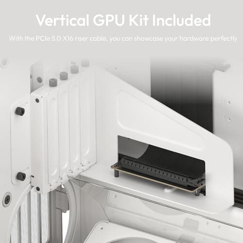 HAVN HS420 VGPU ATX Mid Tower White Tempered Glass Side Panel, USB 3.2 Gen 2 Type-C and USB 3.2 Gen 1 Type-A image