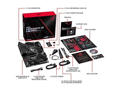 ASUS ROG Maximus XI Hero (Wi-Fi) Z390 Gaming Motherboard LGA1151 (Intel 8th 9th Gen) ATX DDR4 DP HDMI M.2 USB 3.1 Gen2 802.11AC Wi-Fi image