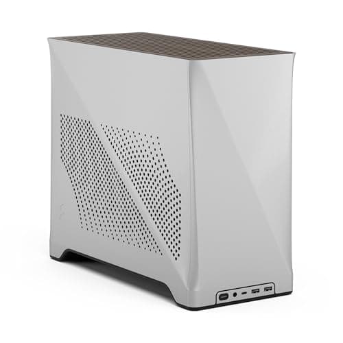 Fractal Design Era 2 Mini-ITX Tower Silver / Brown Mesh Side Panel, USB 3.2 Gen 2x2 Type-C USB 3.2 Gen 1 Type-A image