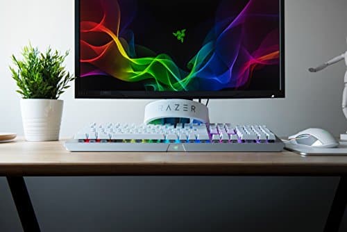 Razer BlackWidow X Chroma Mercury Edition RGB Wired Razer Green Mechanical Gaming Keyboard image