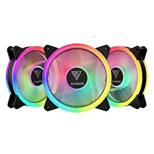 GAMDIAS AEOLUS M2-1203 LITE 120mm Black Addressable RGB 46.7 CFM 3-Pack image