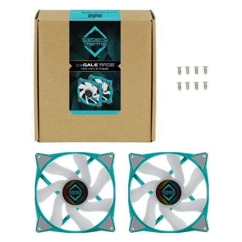 Iceberg Thermal IceGALE 140mm Teal / White ARGB PWM 2-Pack image