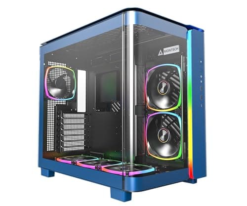 Montech KING 95 PRO ATX Mid Tower Blue / Black with Tempered Glass Side Panel and USB 3.2 Gen 2 Type-C USB 3.2 Gen 1 Type-A image