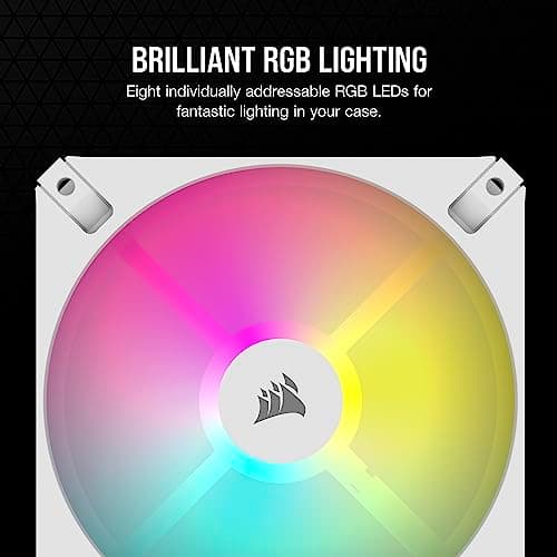 Corsair iCUE AR120 120mm White Digital RGB PWM 59 CFM 1-Pack image