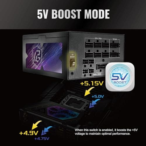 ASRock Phantom Gaming PG-1300G Black 1300W Fully Modular 80+ Gold Certified image