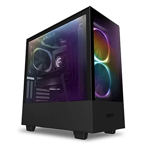 NZXT H510 Elite - CA-H510E-B1 - Premium Mid-Tower ATX Case PC Gaming Case - Dual-Tempered Glass Panel - Front I/O USB Type-C Port - Vertical GPU Mount - Integrated RGB Lighting - Black image